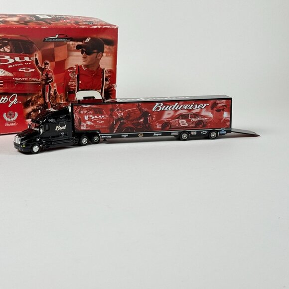 Dale Earnhardt Jr. 2002 Budweiser Nascar Action Hauler Diecast Truck & Trailer - Picture 2 of 10